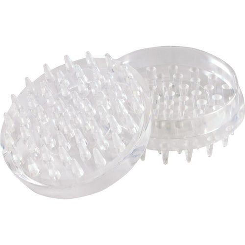 Do it 1-1/2 In. Inner Diameter Spiked Clear Furniture Leg Caster Cup,(4-Pack)