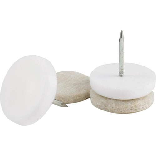 Do it 1-1/8 In. Round Nail on Furniture Glide,(8-Pack)