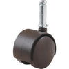 Do it 2 In. Dia. Brown Twin Wheel Caster with 7/8 In. Stem (1-Count)
