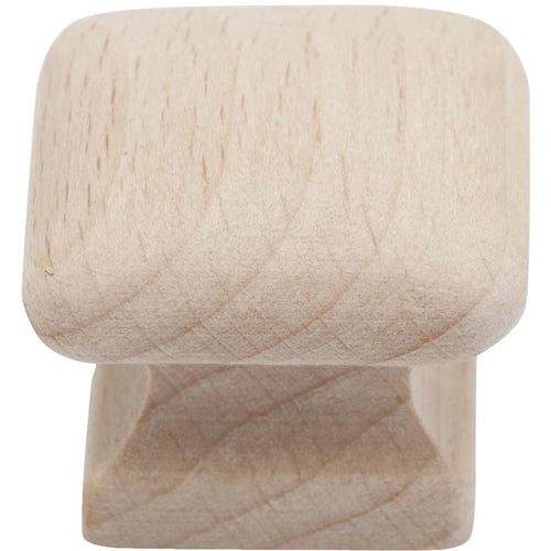 Do it Wood Hardwood Square 1-1/4 In. Cabinet Knob, (2-Pack)