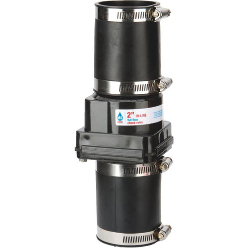 Drainage Industries 2 In. ABS Thermoplastic In-Line Sump Pump Check Valve