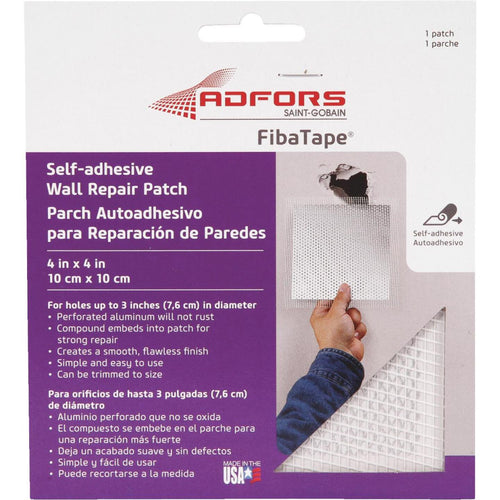 FibaTape 4 In. x 4 In. Wall & Ceiling Self-Adhesive Drywall Patch