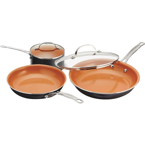 Gotham Steel Gray Non-Stick Aluminum Round Cookware Set (5-Piece)