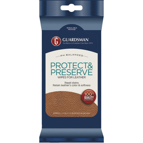 Guardsman Protect & Preserve Leather Care Wipes (20-Pack)