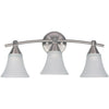 Home Impressions Grace 3-Bulb Brushed Nickel Vanity Bath Light Bar