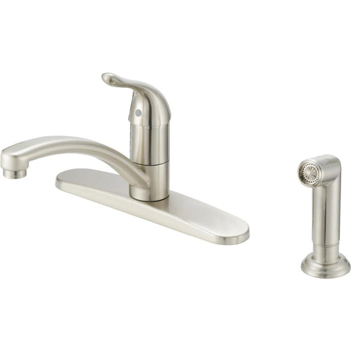 Home Impressions Single Handle Lever Kitchen Faucet with Side Spray, Brushed Nickel