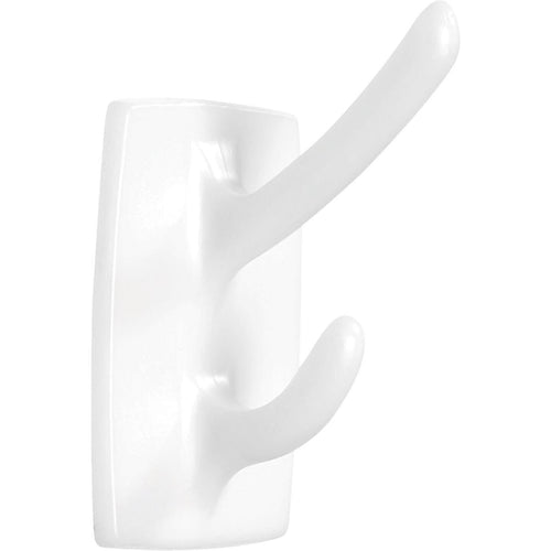 Homz 4-1/4 In. x 5-1/4 In. Double Adhesive Hook (2 Pack)