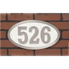 Hy-Ko Prestige Series Plastic Oval Satin Nickel Address Plate