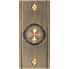 IQ America Wired Antique Brass Lighted Doorbell Push-Button