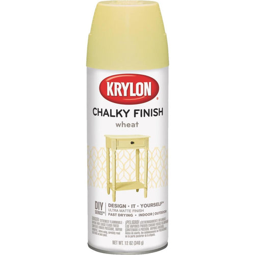 Krylon CHALKY FINISH 12 Oz. Ultra Matte Chalk Spray Paint, Wheat