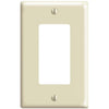 Leviton Mid-Way 1-Gang Smooth Plastic Rocker Decorator Wall Plate, Ivory
