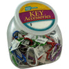 Lucky Line Assorted Colors 3-1/8 In. Large C-Clip Key Ring Countertop Display