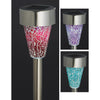Outdoor Expressions Green, Red, or Purple 2.10 Lumens Stainless Steel Solar Path Light