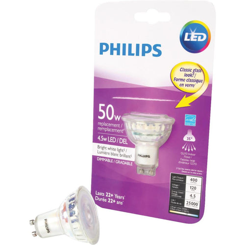 Philips 50W Equivalent Bright White MR16 GU10 LED Spotlight Light Bulb