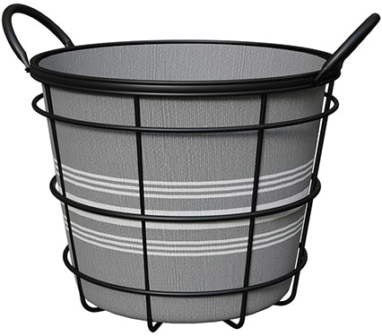 BUSHEL BASKET 10 IN WIRE W/PRINT LINER