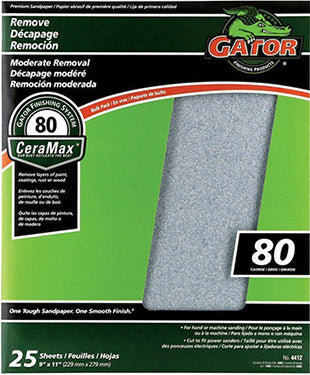 SANDPAPER 9 IN X 11 IN 220 GRIT 25 PK