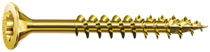 SPAX® Power Lags T-STAR plus Flat Head Yellow Zinc, Partial Thread - Multi-Purpose Structural Screws #10 x 3 in.