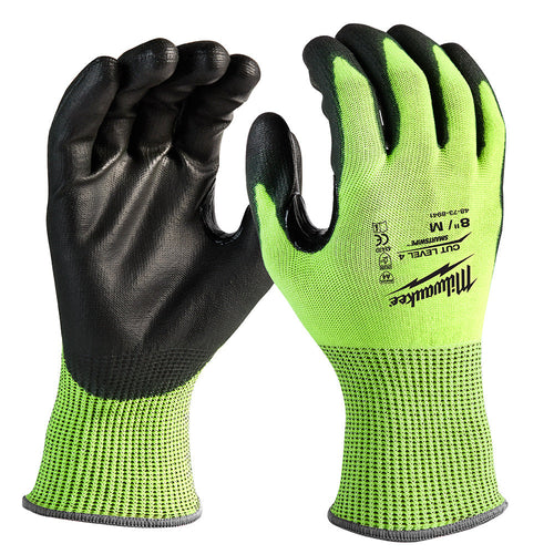 High Visibility Cut Level 4 Polyurethane Dipped - M