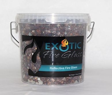 Exotic Pebbles and Glass Reflective Fire Glass