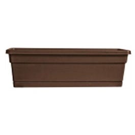 Rolled-Rim  Window Box, Cocoa, 24-In.