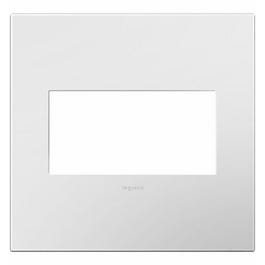 Wall Plate, Screwless, 2-Gang, Gloss White