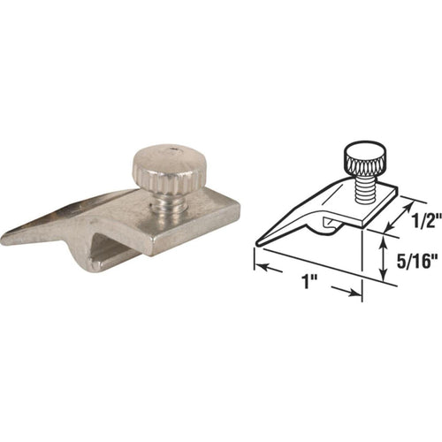 Prime-Line 1/2 In. W. x 5/16 In. H. x 1 In. L. Storm Window Panel Clip (8 Count)