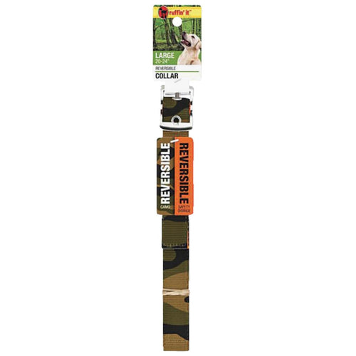 Westminster Pet Ruffin' it Reversible 20 In. to 24 In. Nylon Dog Collar