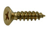 Midwest Fastener Phillips Flat Head Hinge Screws Brass Plated Steel