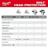 Milwaukee BOLT™ White Front Brim Hard Hat w/6pt Ratcheting Suspension (USA) - Type 1, Class E