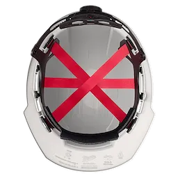 Milwaukee BOLT™ White Front Brim Hard Hat w/6pt Ratcheting Suspension (USA) - Type 1, Class E