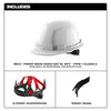 Milwaukee BOLT™ White Front Brim Hard Hat w/6pt Ratcheting Suspension (USA) - Type 1, Class E