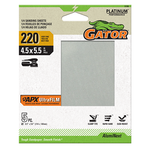 Gator APX UltraFilm One-Quarter Sheet Sanding Sheets