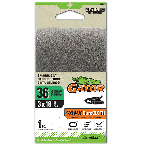 Gator CeraMax 3x18 in Sanding Belts