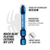 Spyder 3-1/2 SQ2 Impact Driver Bit (2-Pack) Mach-Blue®