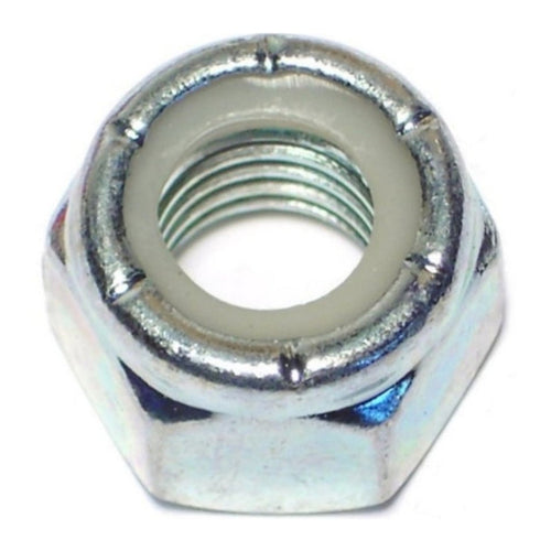 Monster Fastener Zinc Plated Grade 2 Steel Coarse Thread Nylon Insert Lock Nuts