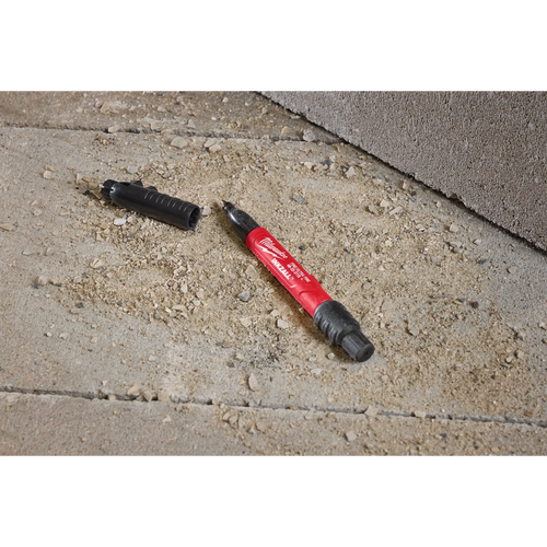 Milwaukee INKZALL™ Double Sided Black Jobsite Marker – Ultra Fine & Fine Point