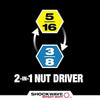 Milwaukee SHOCKWAVE™ Impact Duty 5/16” and 3/8” x 6” QUIK-CLEAR™ 2-in-1 Magnetic Nut Driver