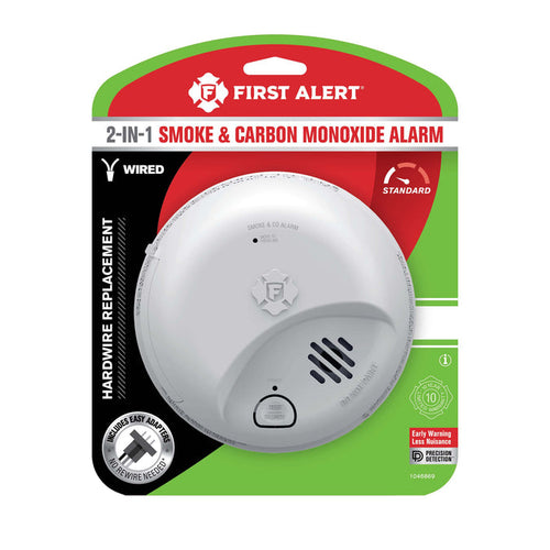 First Alert Interconnect Hardwire 2-in 1 Smoke and Carbon Monoxide Alarm with Battery Backup