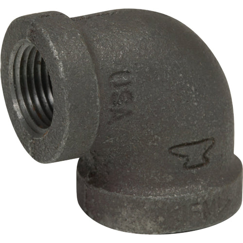 Anvil 1/2 In. x 3/8 In. 90 deg Malleable Black Iron Reducing Elbow