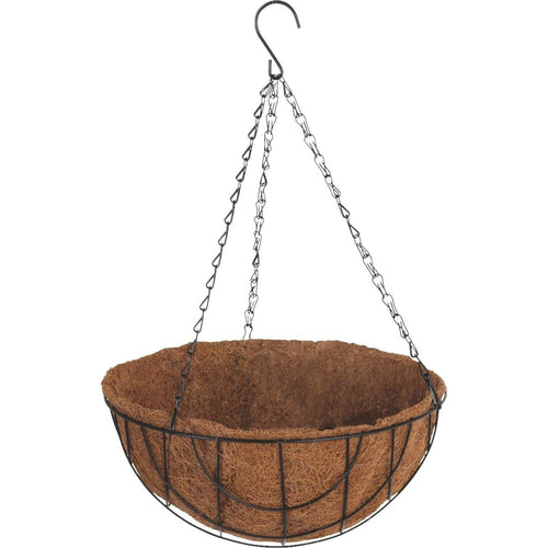 Best Garden 12 In. Steel Rod Black Powder Coat Hanging Plant Basket