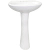 Cato Terra White Vitreous China Pedestal Sink with 4 In. Centers