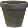 Ceramo 6-3/4 In. H. x 7-3/4 In. Dia. Dark Basalt Clay Standard Flower Pot