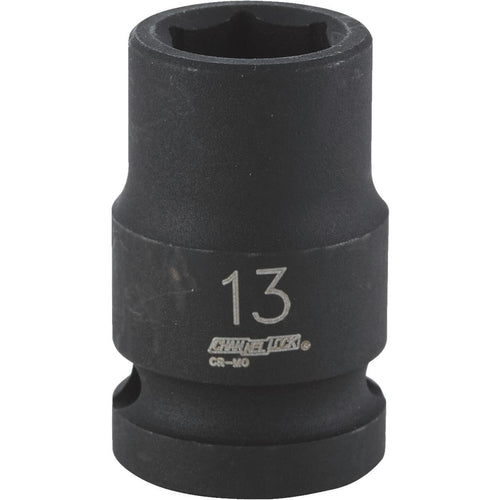 Channellock 1/2 In. Drive 13 mm 6-Point Shallow Metric Impact Socket