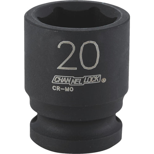 Channellock 1/2 In. Drive 20 mm 6-Point Shallow Metric Impact Socket