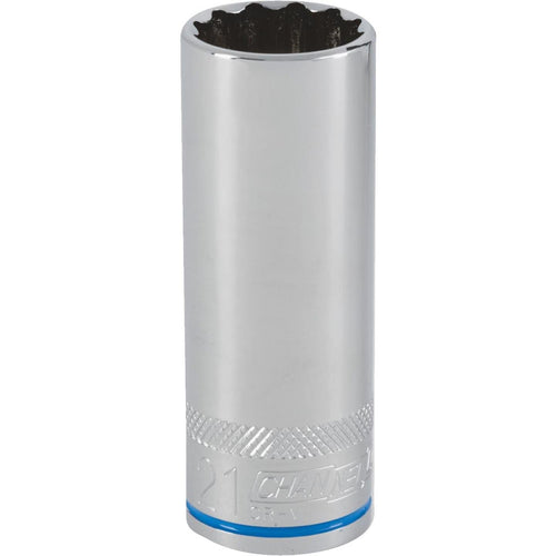 Channellock 1/2 In. Drive 21 mm 12-Point Deep Metric Socket