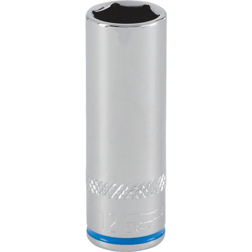 Channellock 1/4 In. Drive 12 mm 6-Point Deep Metric Socket