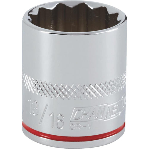 Channellock 3/8 In. Drive 13/16 In. 12-Point Shallow Standard Socket