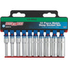 Channellock Metric 1/4 In. Drive 6-Point Deep Socket Set (10-Piece)